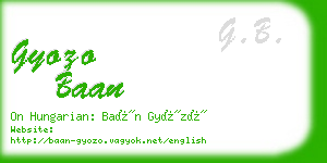 gyozo baan business card